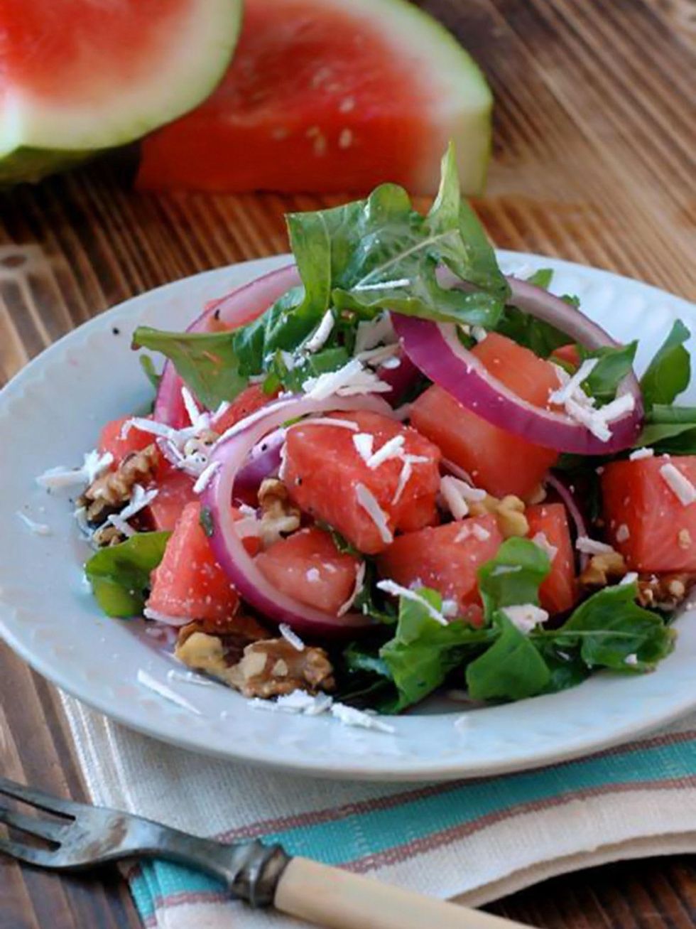 Arcodoro Anguria Fresh watermelon salad, arugula, red onions & citrus raspberry vinaigrette THIS