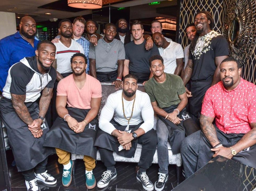 Arian Foster charity dinner Morton's Houston Texans players