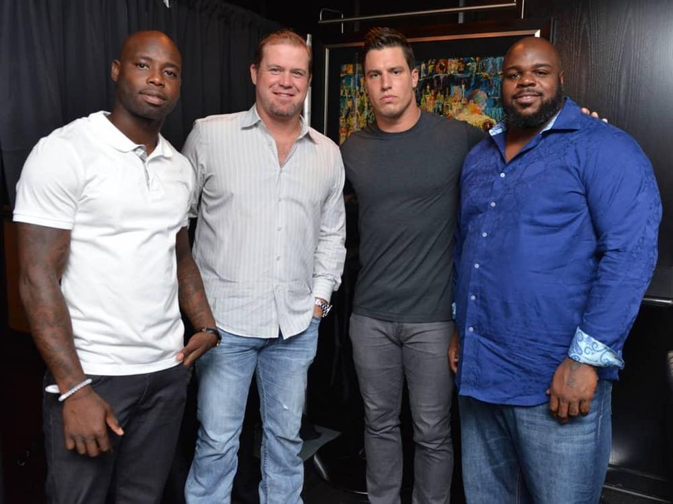 Arian Foster charity dinner Morton's Johnathan Joseph, Shane Lechler, Brian Cushing, Vince Wilfork