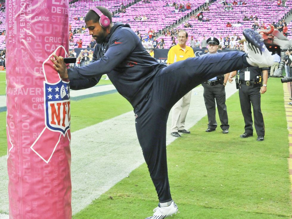 Arian Foster pregame