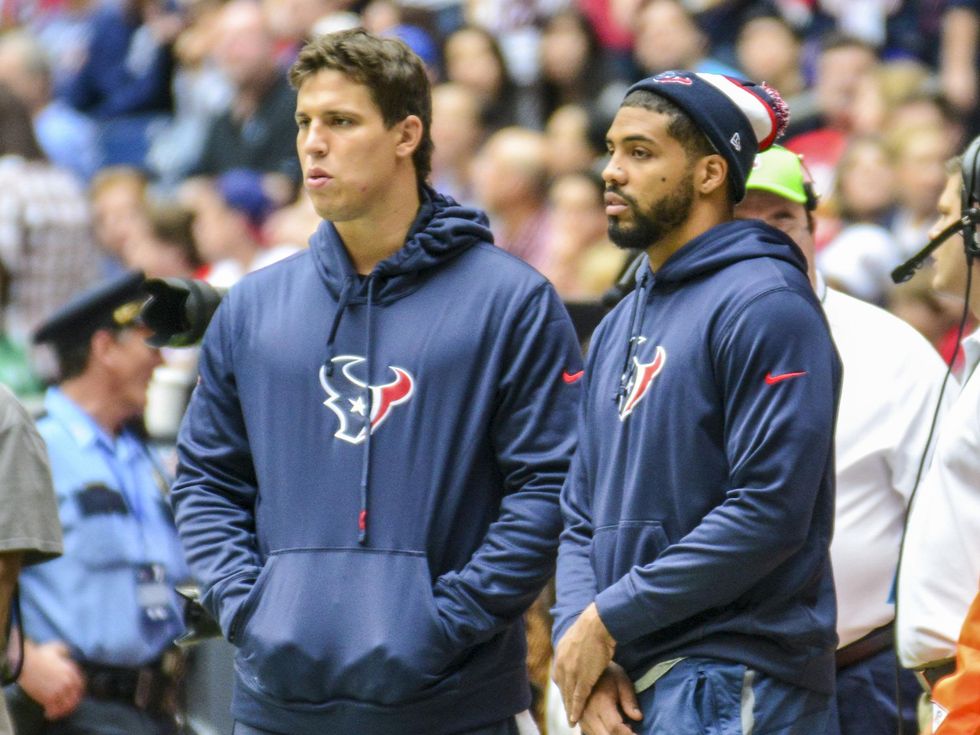 Arian Foster Texans Pats sidelines