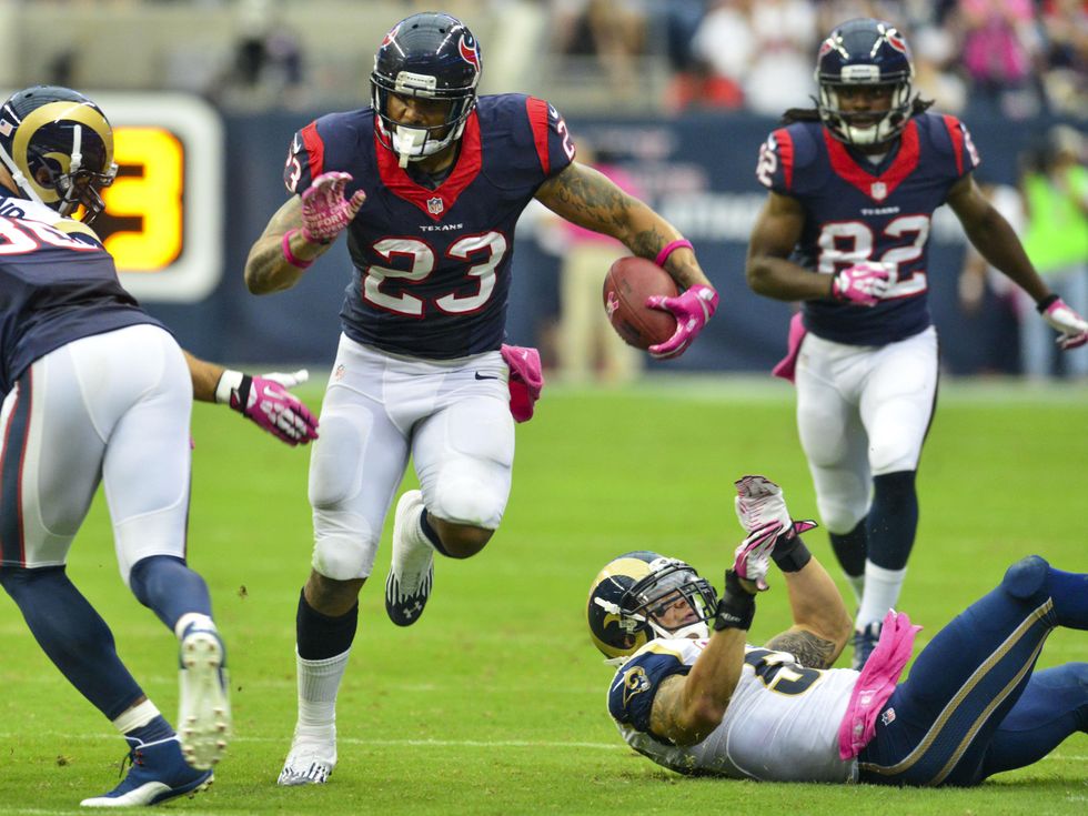 Arian Foster Texans Rams miss