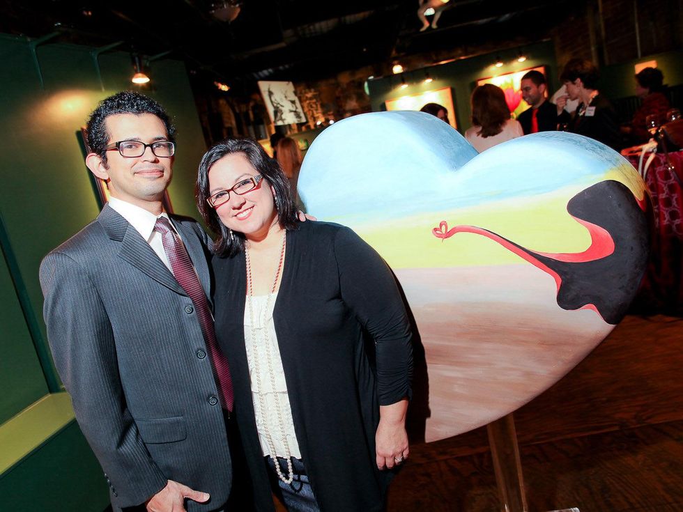 Art of Heart April 2013 Greg Trevino with Artist Alissa Garcia Trevino