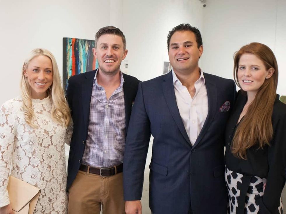 Art on the Avenue guests (pictured from left) Rocki and Doug Oehl, along with Cameron and Maddie Palmore.