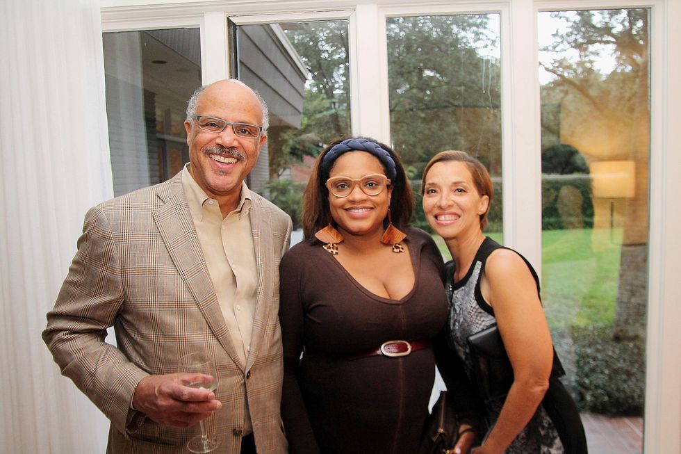 Arthur Bracey, from left, Charlene Tombar and Annette Bracey at the Da Camera Jason Moran launch party September 2014
