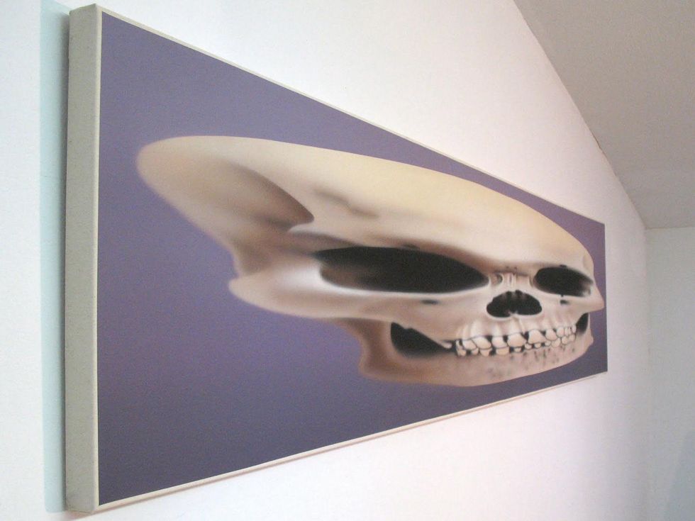 Artist of the Year 2013, Rachel Hecker, Anamorphic Skull, detail