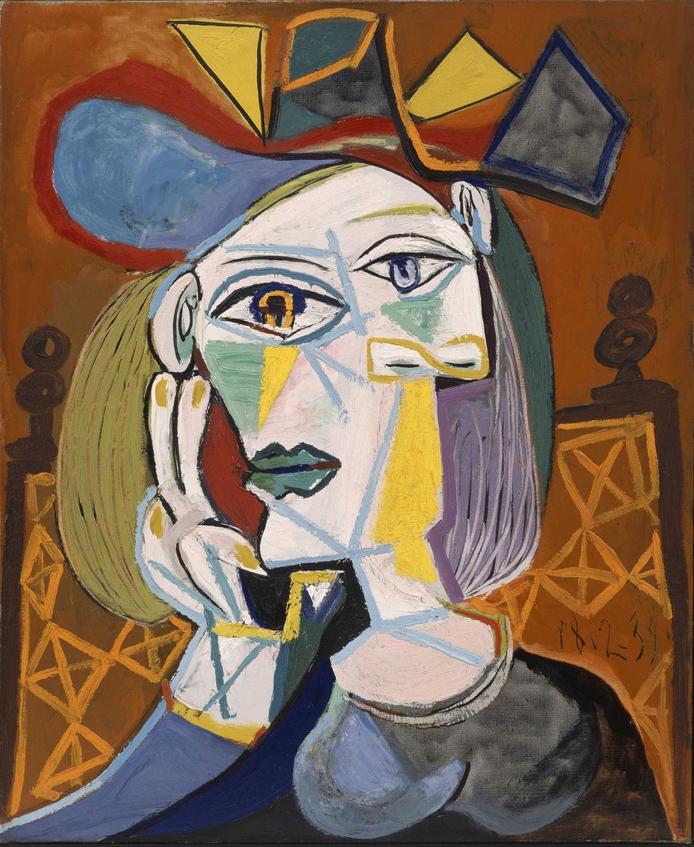 as Pablo Picasso, Woman in a Multicolored Hat, part of the MFAH's upcoming Picasso\u2013Klee\u2013Matisse: Masterpieces from the Museum Berggruen exhibit, opening May 20