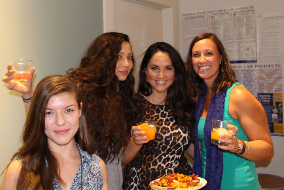 Ashley Barber, from left, April Coutino, Meredith Wierick and Kristin Frizzell at the Define Body & Mind cocktail party July 2014