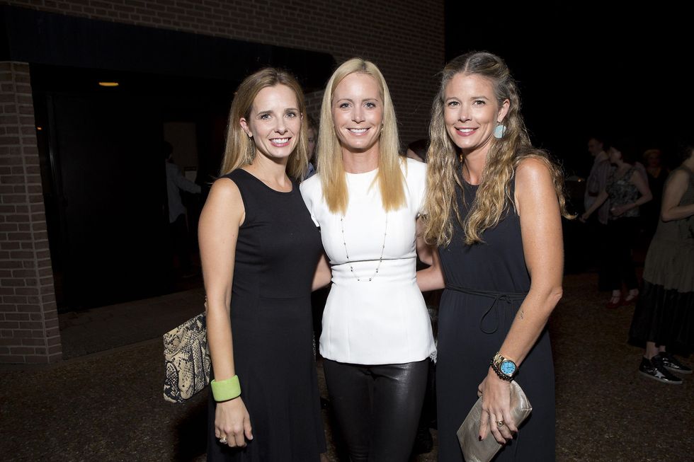 Ashley Landers, from left, Laura Robertson and Katherine Houston at the Rothko Chapel Moonrise Party October 2014