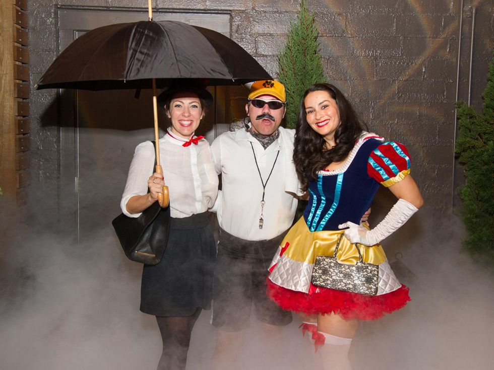 Ashley McGee, from left, Ryan Heine and Rosie Murphy at the St. Luke's PULSE Saints & Sinners Halloween party October 2013