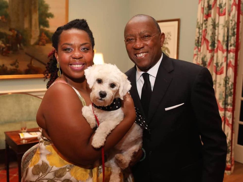Ashley Turner, Mayor Sylvester Turner and Little Orphan Annie at BARC Gala