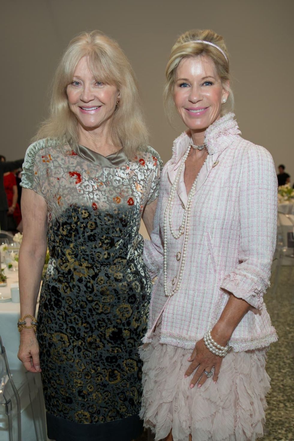 Astrid VanDyke, Penelope Wright at Oscar de la Renta fashion show at MFAH