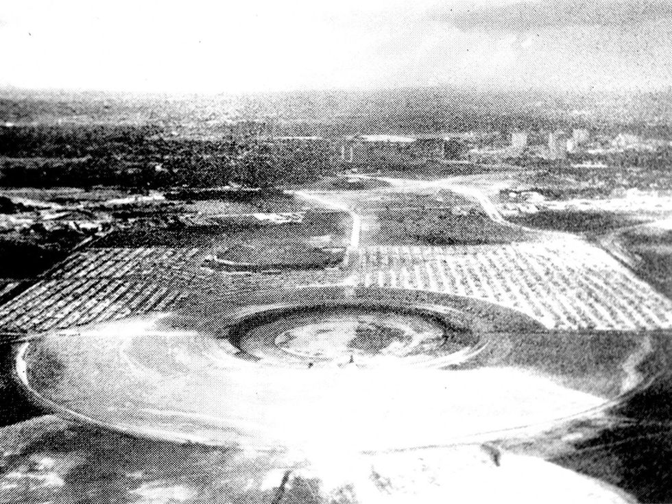 Astrodome hole before construction