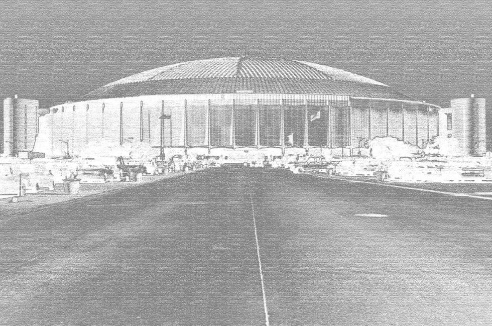 Astrodome line drawing sketch