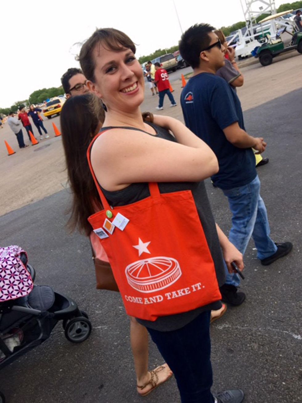 Astrodome public tour 50th anniversary party April 2015 Astrodome public tour April 2015 The Come and Take It was the a common sentiment in the crowd.