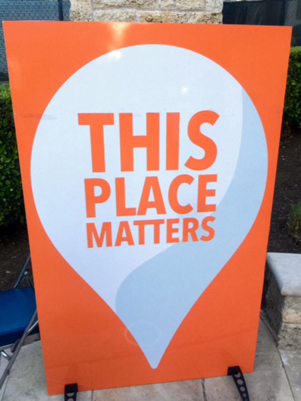 Astrodome public tour 50th anniversary party April 2015 Sign of support for preserving the Astrodome were seen throughout the line. THIS