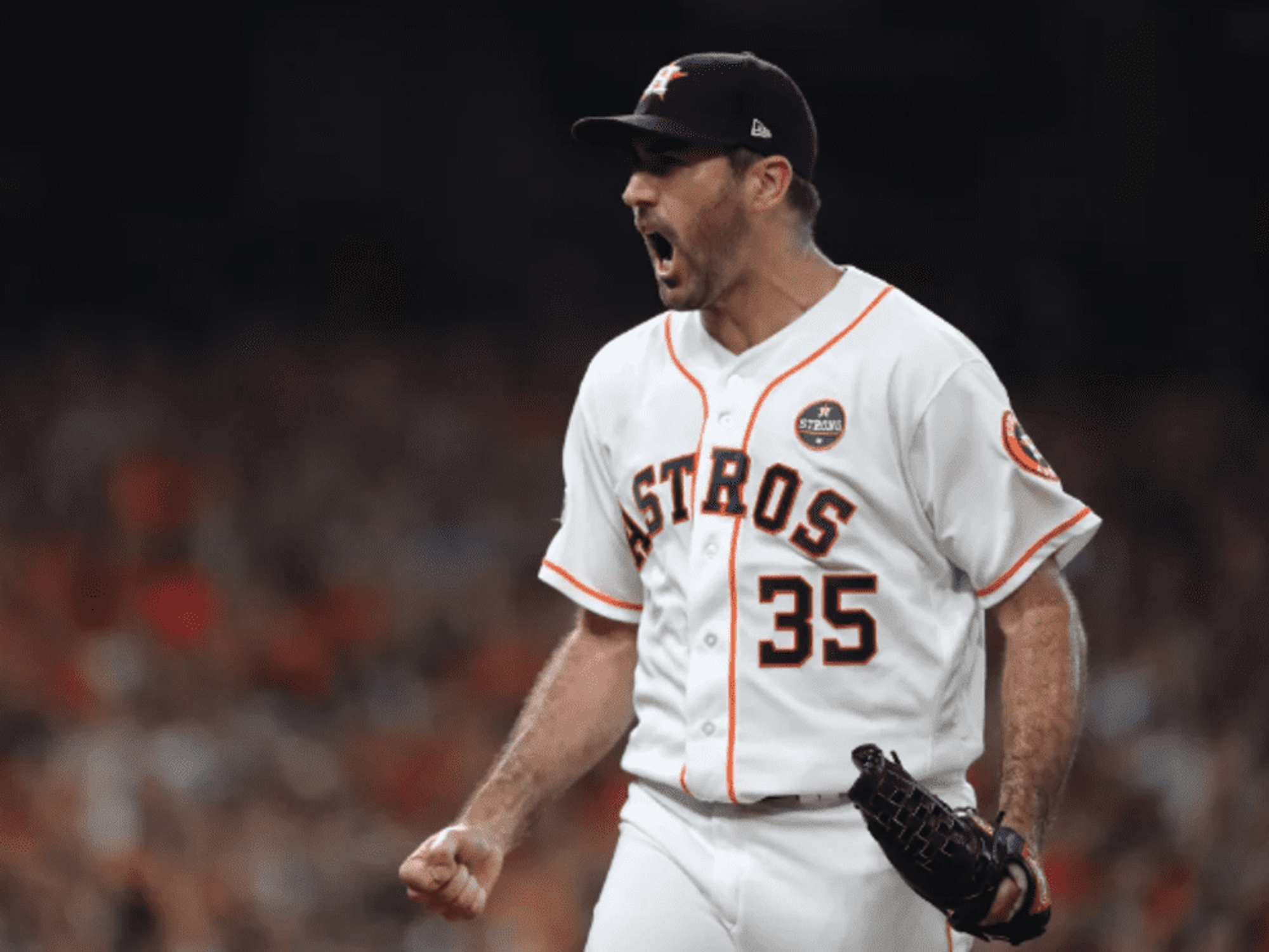 Astros Justin Verlander in Game 6 against the Yankees