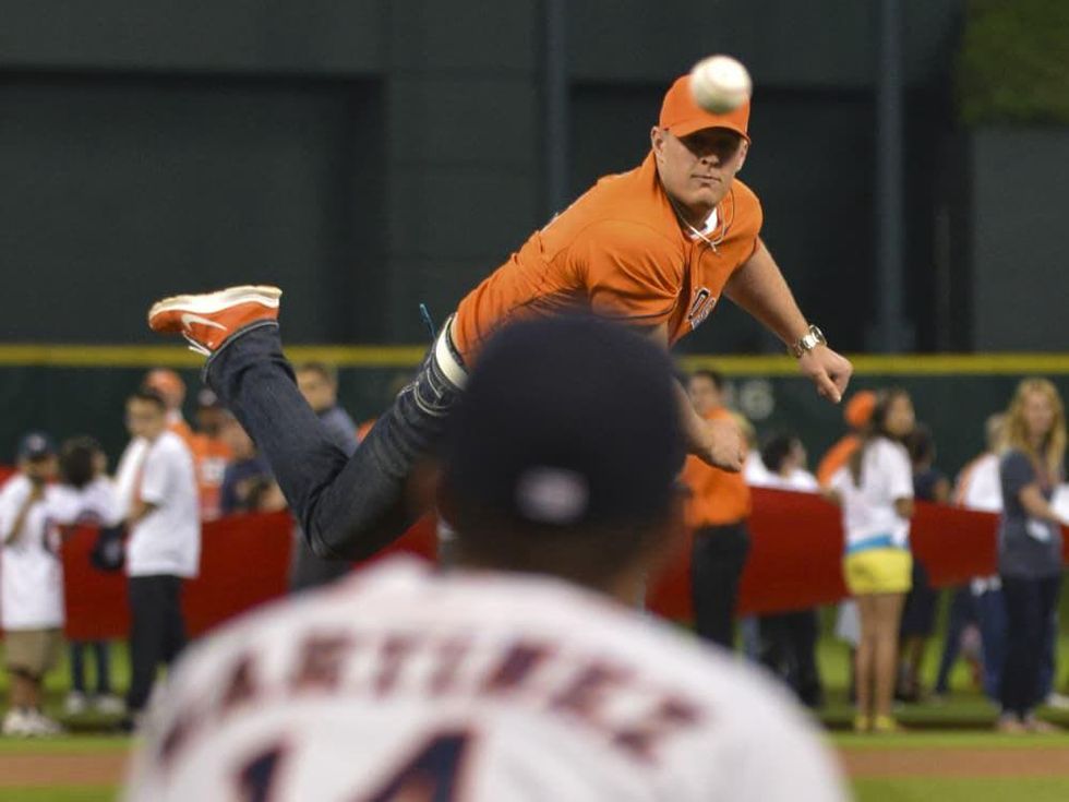 Astros opener J.J. Watt first pitch