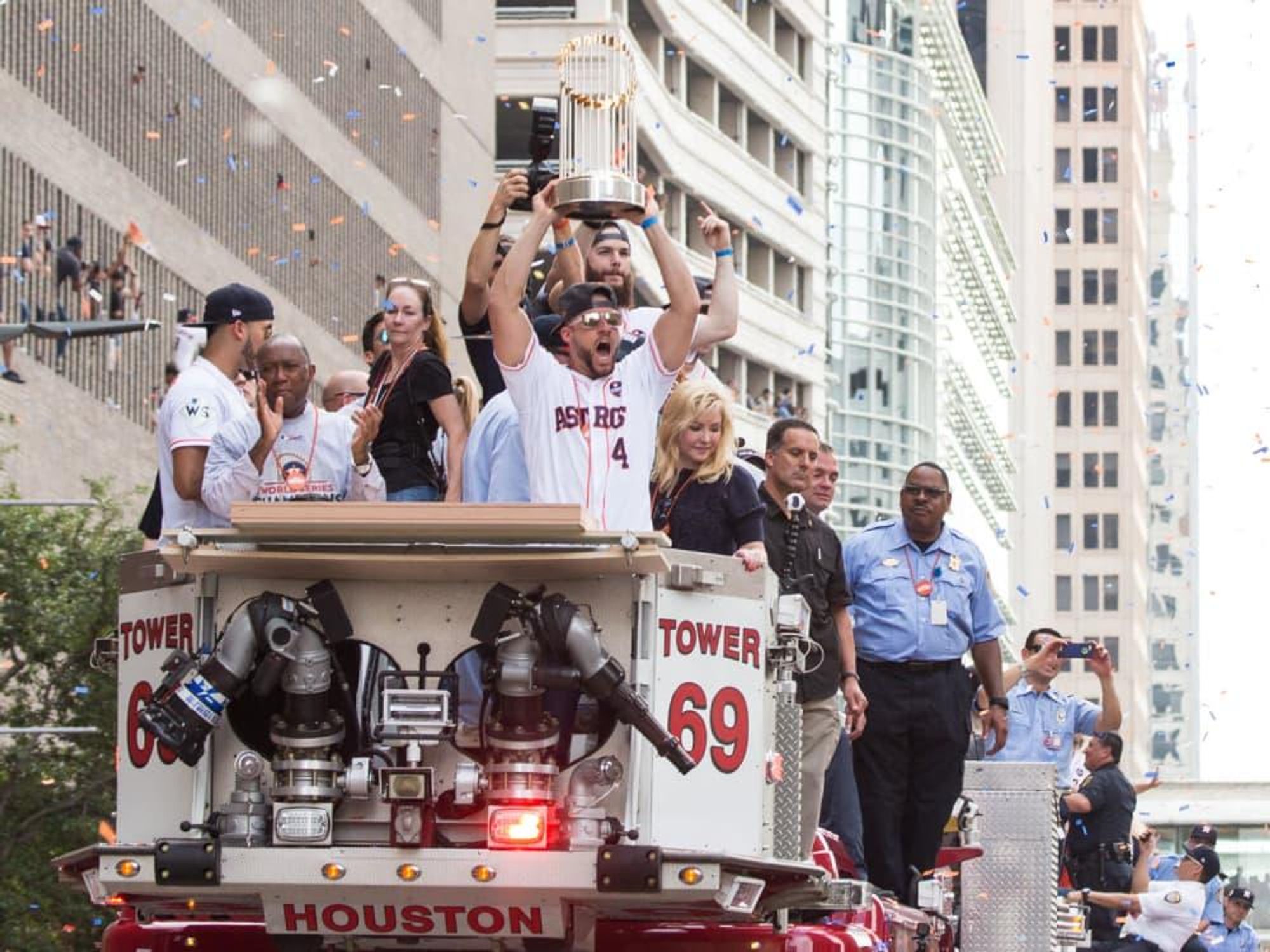 The George Welcomes the Houston Astros 2017 World Series Trophy