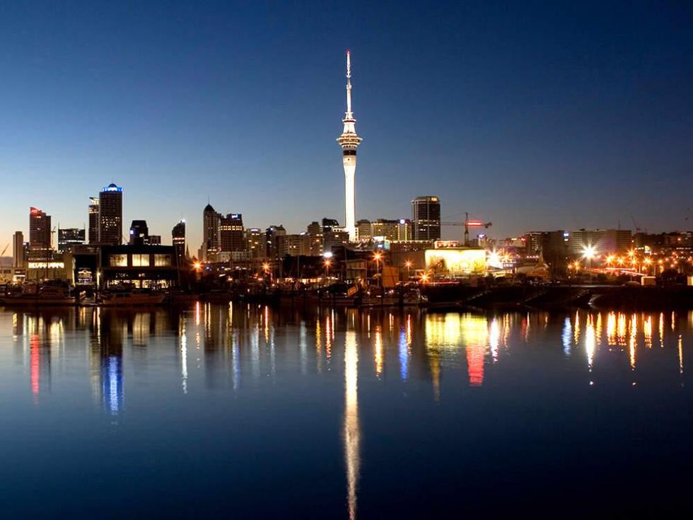 Auckland New Zealand at night