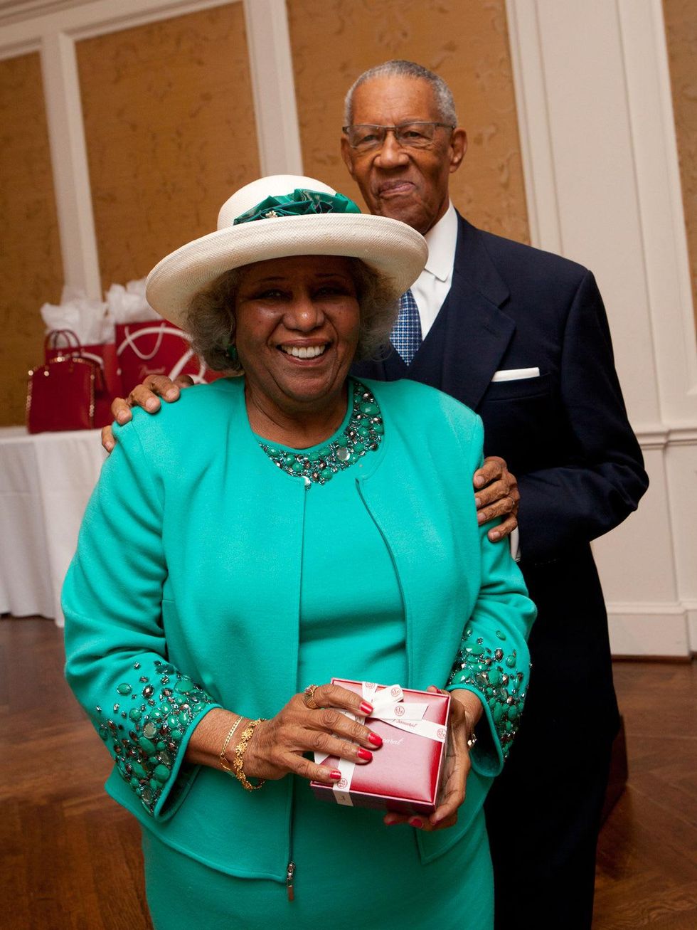 Audrey and Bill Lawson at Hats Off to Mothers March 2014