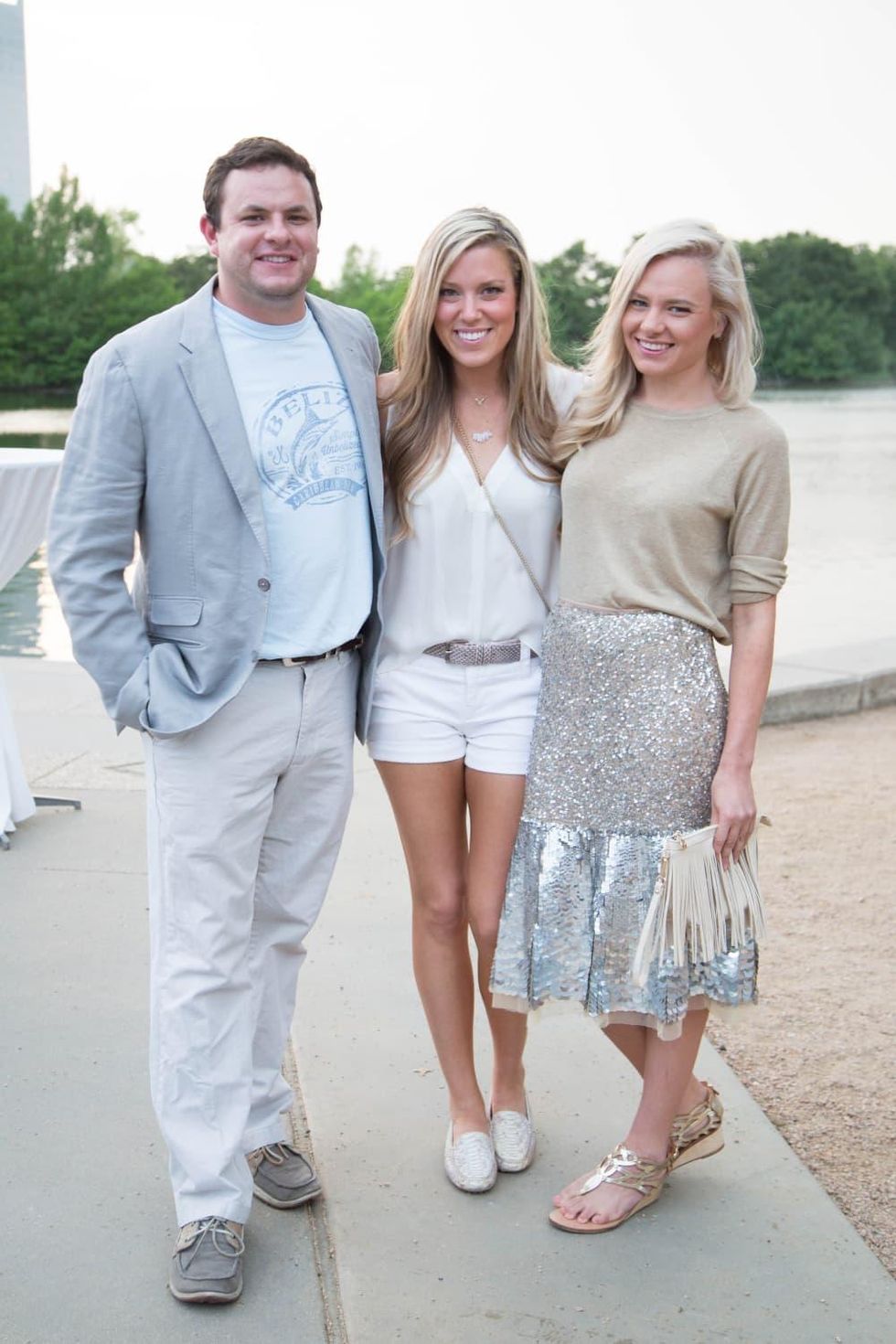 Austin Taylor, Holly Alvis, Christianne Taylor at Urban Green Overboard party