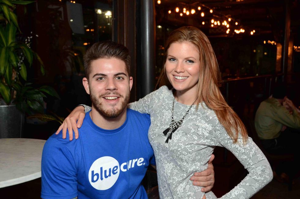 Austin Torrance and Courtney Fielden at Blue Cure Young Professionals February 2014
