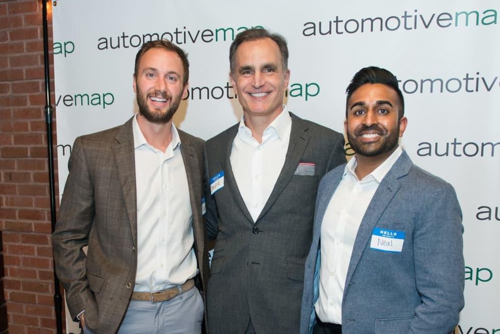 Automotive Map launch party 2019 Justin Makris, David Gow, Neal Patel