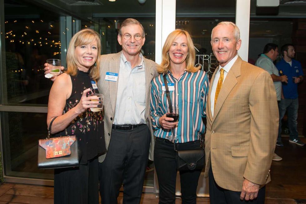 Automotive Map launch party 2019 Linda and Scott Burdine, Julie Griffith, and Dr. John Craddock