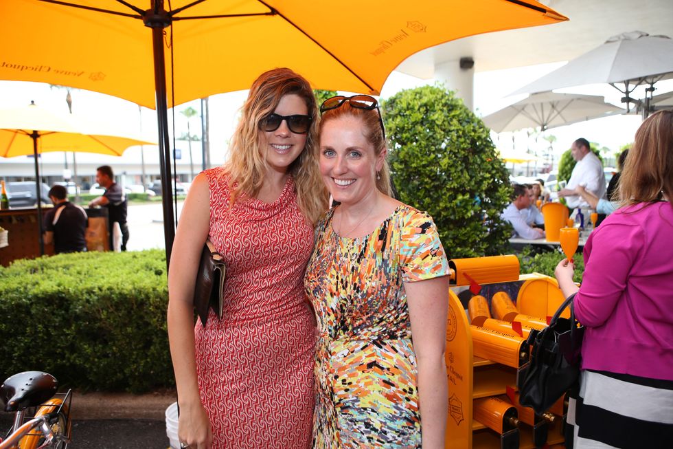 Avery Burns, left, and Gretchen Bieber at Veuve Clicquot at Brasserie 19