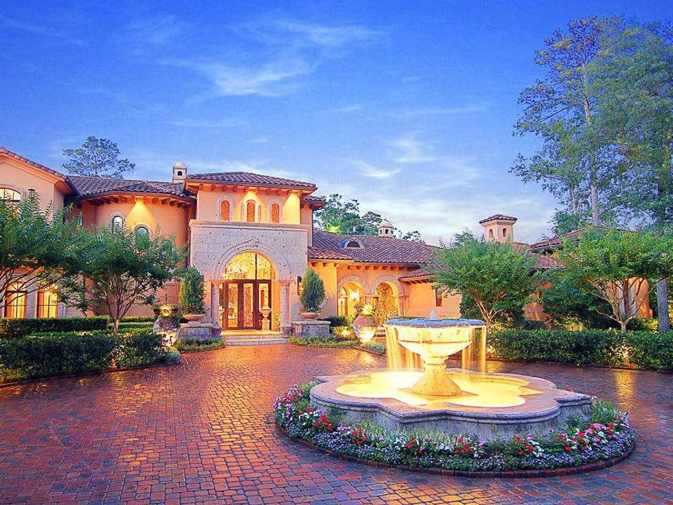 Avery Johnson mansion for sale The Woodlands Spring June 2013 front exterior night