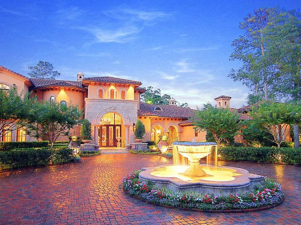 Avery Johnson mansion for sale The Woodlands Spring June 2013 front exterior night