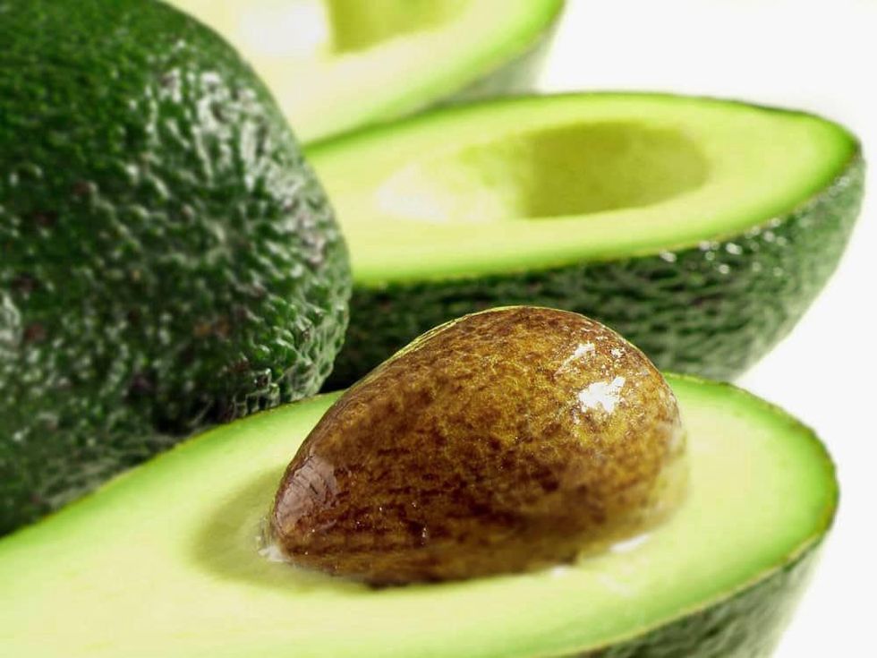 avocado slice with seed