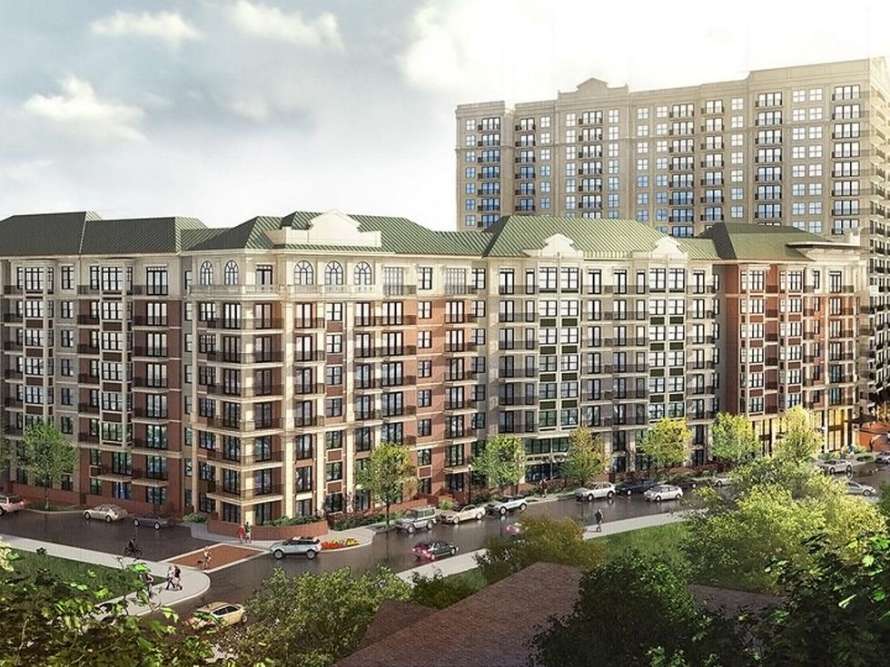 Azalea Court apartments midrise mixed use rendering February 2014