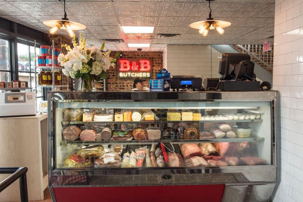 B&B Butchers deli shop interior