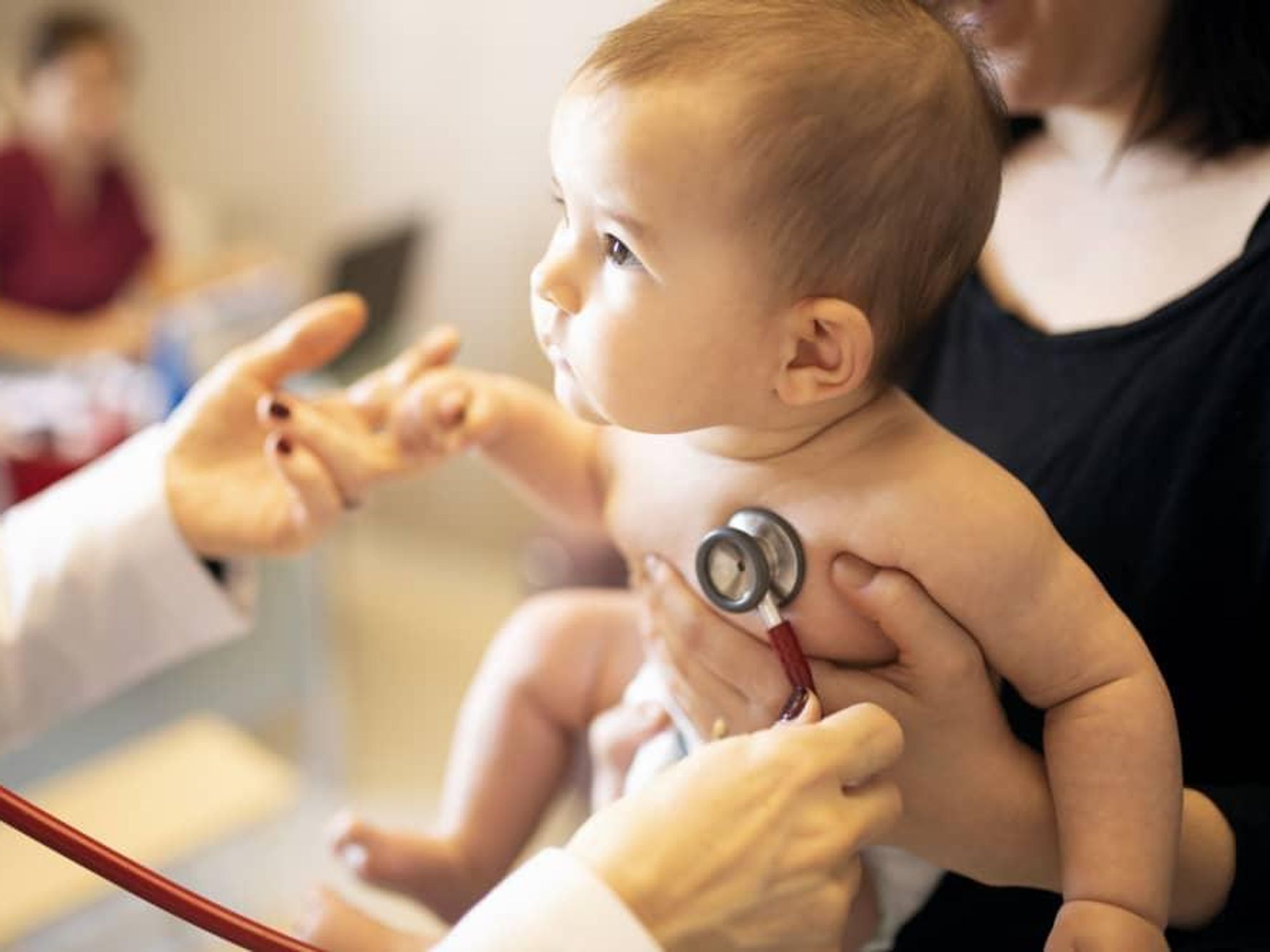 Baby getting a checkup