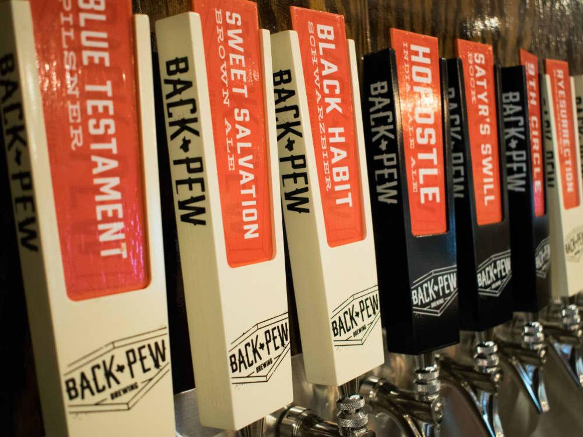 Back Pew Brewing taps
