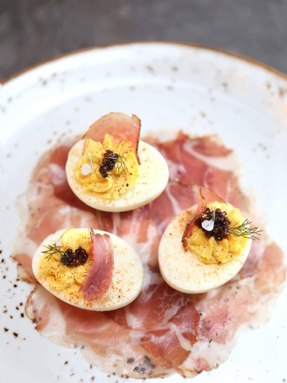 Bacon Bros deviled eggs