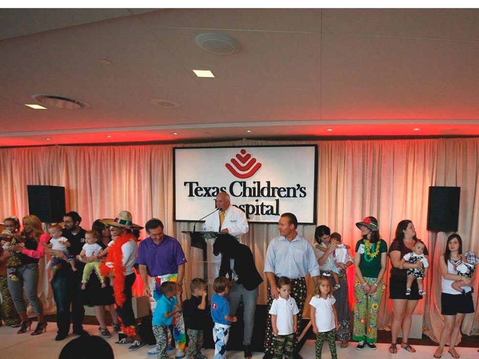 Bad Pants fashion show at Texas Children's August 2013 The brave kids and media personalities who donned their wildest pants