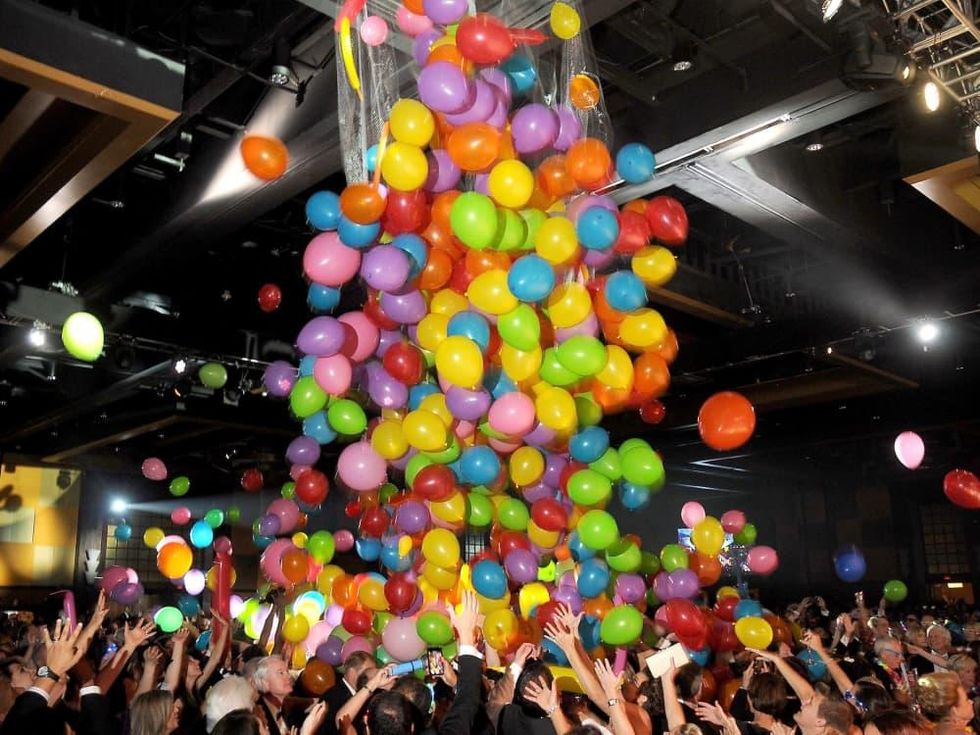 Balloon drop at Memorial Hermann Gala