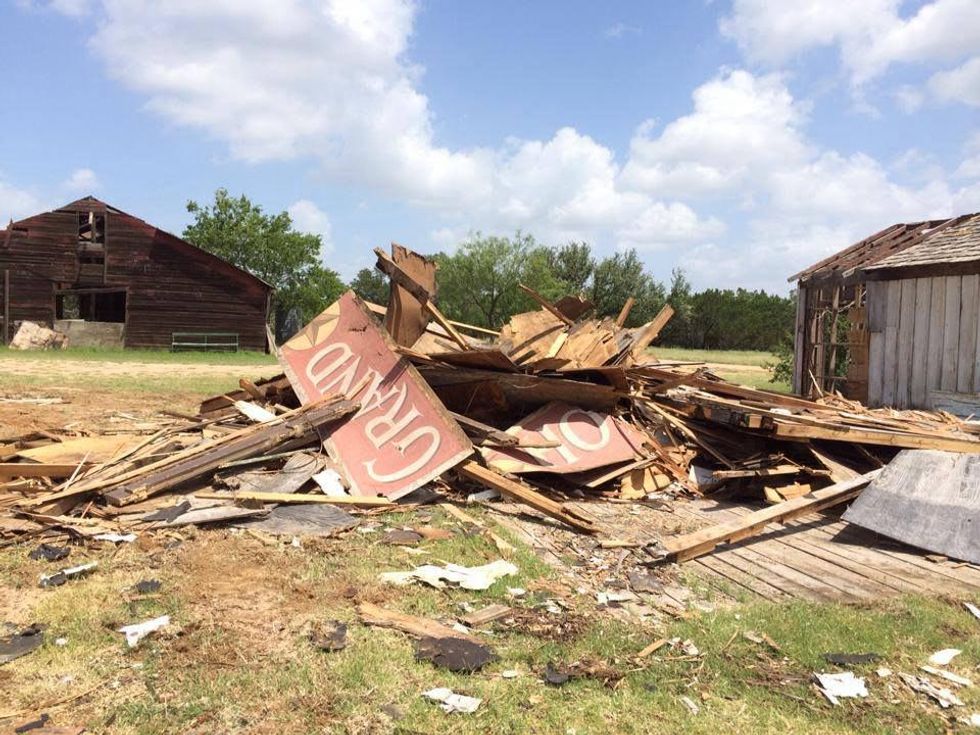 Bank ruins for Willie Nelson's ranch in Luck TX after storm