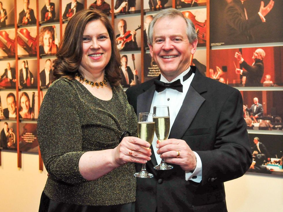 Barbara and Pat McCelvey at the Houston Symphony Wine Dinner March 2014