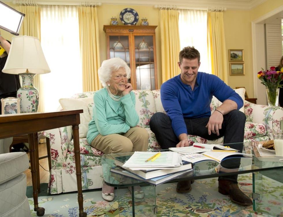 Barbara Bush, J.J. Watt 4/2016