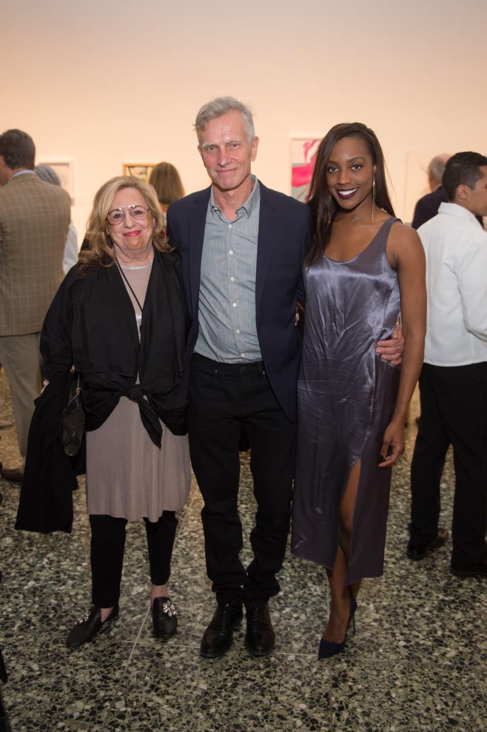 Barbara Davis, Joe Havel, Alecia Harris at Glassell Benefit 2017