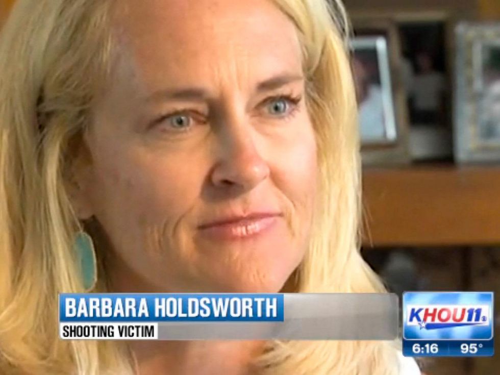 Barbara Holdsworth shooting victim at College Station in August 2012 shootout RUN FLAT