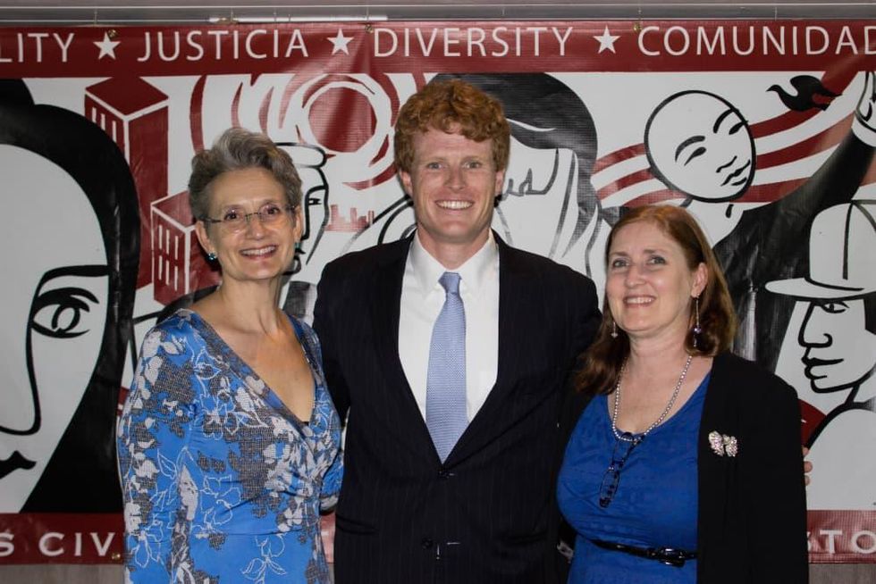 Barbra Radnofsky, Joe Kennedy III and Michelle P. Mullin at Texas Civil Rights Project fundraiser