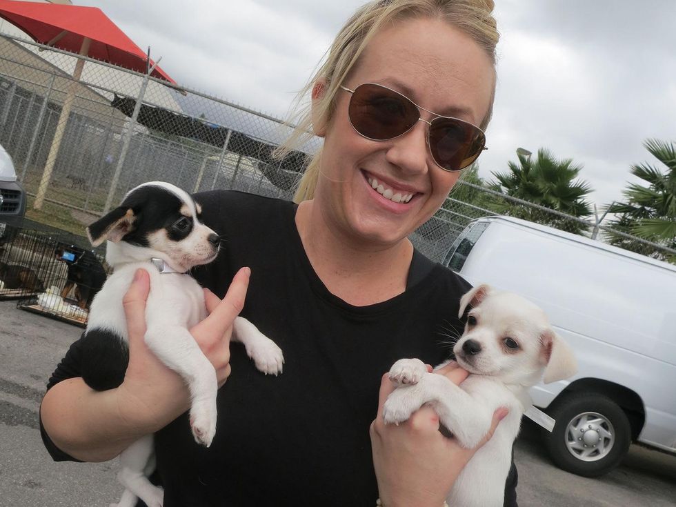 BARC Rescued Pets Movement November 2013 RPM Volunteer Katie Beirne and foster puppies