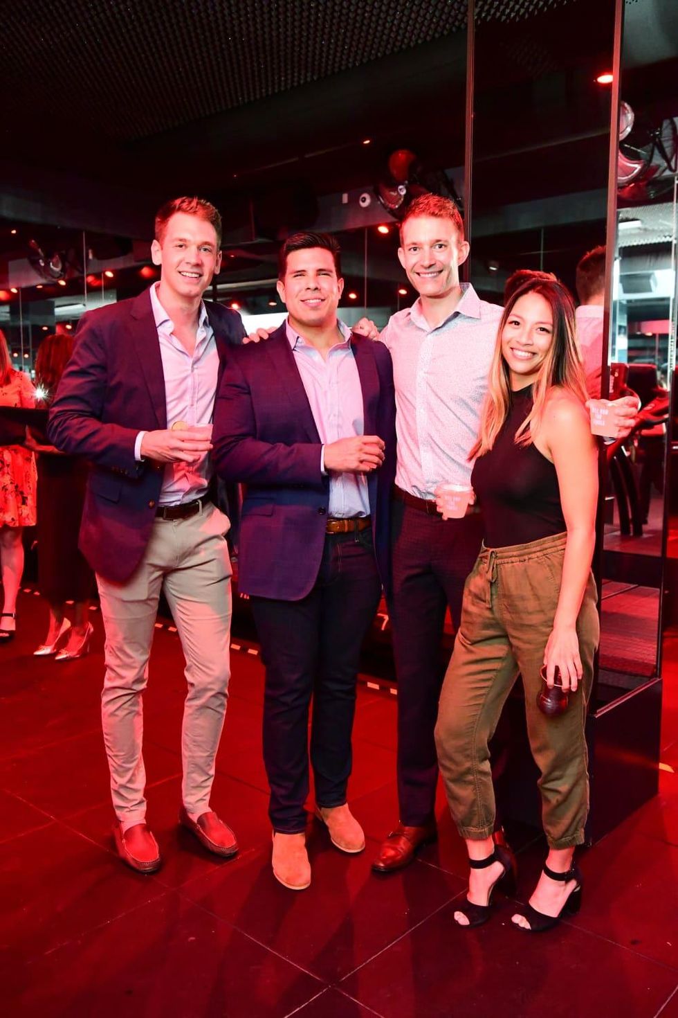 Barry's Bootcamp River Oaks Marty Van Ess, Nick Ferrer, Matt Pollard, Stephanie Rebong