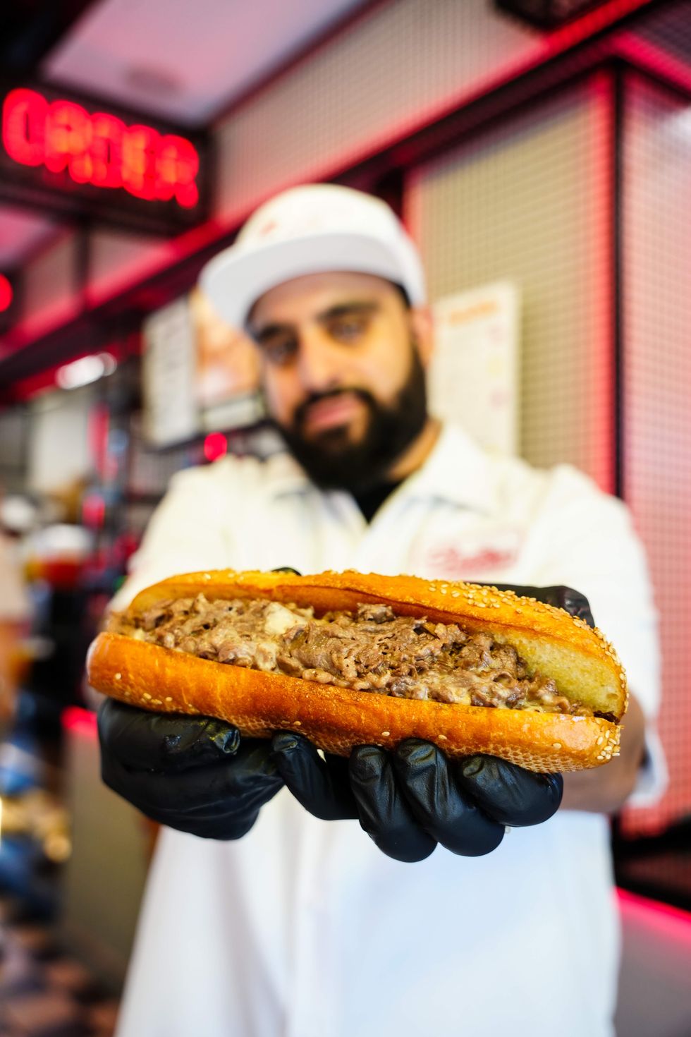 Bas's Cheesesteaks cheesesteak sandwich