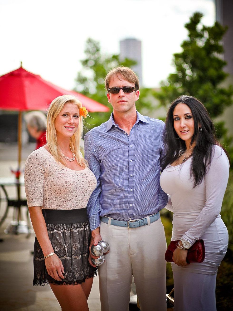 Bastille Day Celebration at Philippe Restaurant + Lounge July 2013 Elizabeth Frolin, Emerson Farrell and Gabriella Aliberti